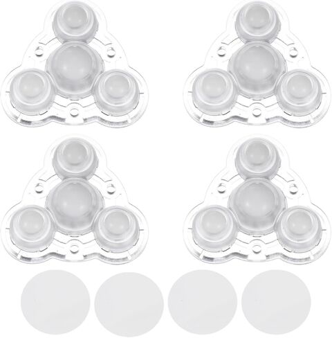 uxcell Self Adhesive Caster Wheels, Plastic 0.47 x 1.22Inch 360° Swivel Universal Wheel Mini Caster Wheels Rotation Sticky Pulley for Kitchen Cabinet Table(4 Pcs, Transparent) in Saudi Arabia