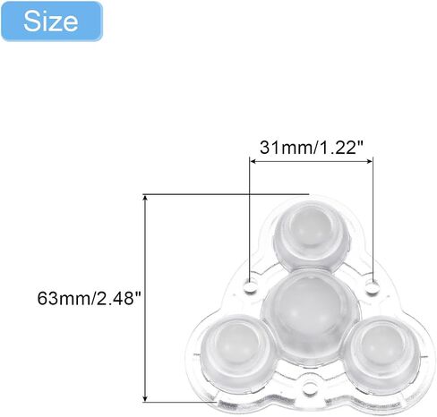 uxcell Self Adhesive Caster Wheels, Plastic 0.47 x 1.22Inch 360° Swivel Universal Wheel Mini Caster Wheels Rotation Sticky Pulley for Kitchen Cabinet Table(4 Pcs, Transparent) in Saudi Arabia