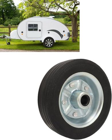 High Load Capacity 6 Inch Trailer Wheel, Stable Swivel Caster Wheels for Trailer Jack, Lawnmowers, Utility Carts - ABS Material - 1200 lbs Load Capacity (Rubber Clad Iron Wheel) in Saudi Arabia