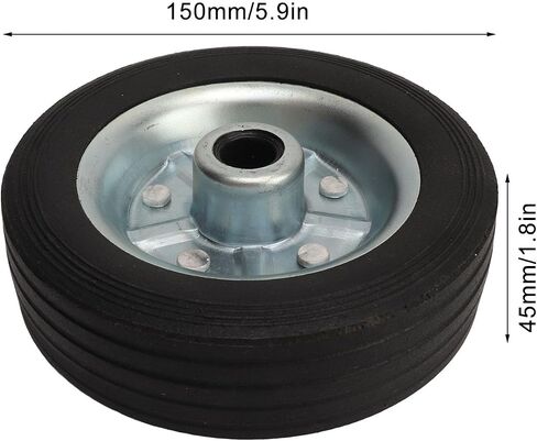 High Load Capacity 6 Inch Trailer Wheel, Stable Swivel Caster Wheels for Trailer Jack, Lawnmowers, Utility Carts - ABS Material - 1200 lbs Load Capacity (Rubber Clad Iron Wheel) in Saudi Arabia