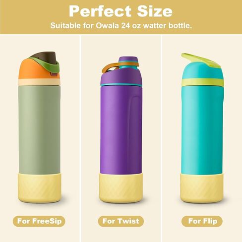 yoelike Silicone Boot for Owala Water Bottle 24 oz 32 oz 40 oz, Anti-Slip Protective Sleeve for FreeSip/Twist/Flip, Bottom Bumper Cover for Watter Bottle Accessories in Saudi Arabia