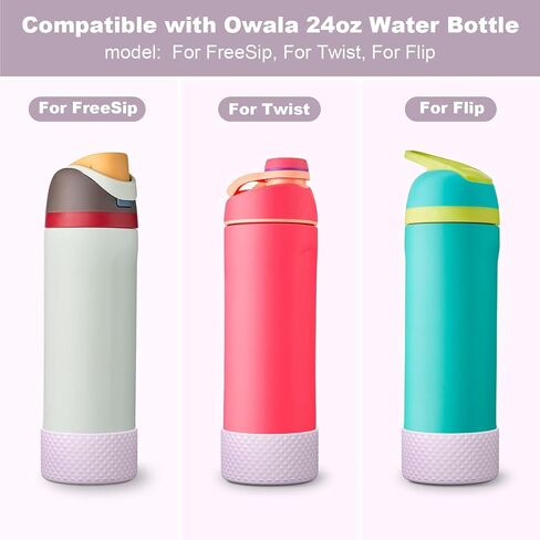 Silicone Boot for Owala Water Bottle 24 oz 32 oz 40 oz, Anti-Slip Protective Sleeve for FreeSip/Twist/Flip Stainless Steel Water Bottles Accessories in Saudi Arabia