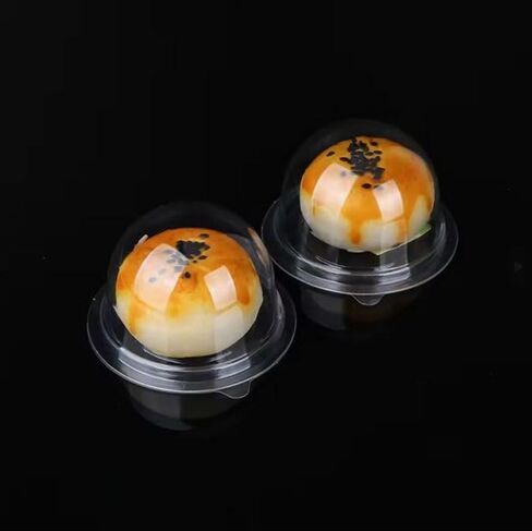 Hewnda 50 Pack 2 Inch Clear plastic mini cake box muffins box cookies cookies muffins dome box wedding birthday gift box(Clear) in Saudi Arabia