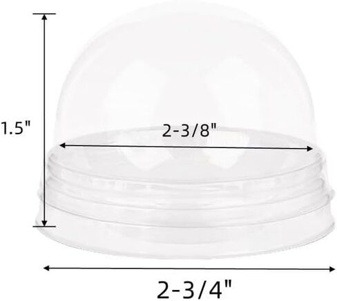 Hewnda 50 Pack 2 Inch Clear plastic mini cake box muffins box cookies cookies muffins dome box wedding birthday gift box(Clear) in Saudi Arabia