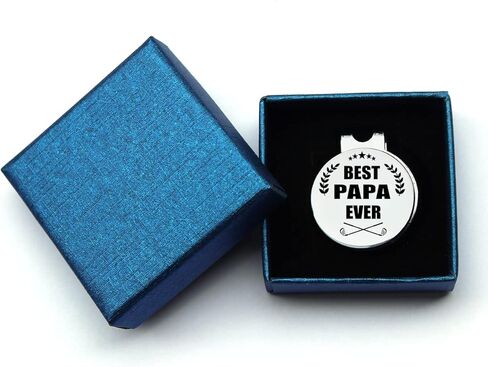 علامة كرة جولف TSUYAWU Best Papa Ever - علامة جولف مضحكة مع مشبك قبعة مغناطيسي هدية مبتكرة للجولف - هدايا إكسسوارات الجولف لمحبي الجولف من Papa Grandpa Golf للرجال in Kuwait