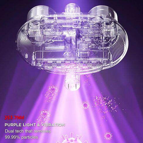 Bed Vacuum Cleaner,15Kpa Handheld Mattress Vacuum Cleaner with Purple Light, Lightweight and Rechargeable Vacuum with HEPA Filter for Bed Cleaning, Fabric Sofa, Pet Hair (3 Filters) in Saudi Arabia
