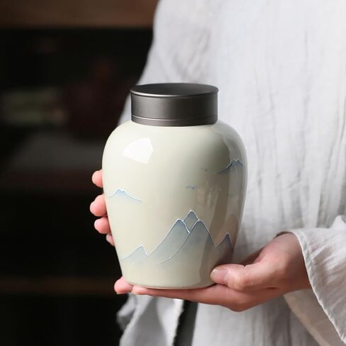 Ceramic Cremation Urns Pet Cremation Urns Human Urns Cat Urns Pet Urns Handmade Keepsake Urns - Remembering Your Lost Loved Ones, White in Saudi Arabia
