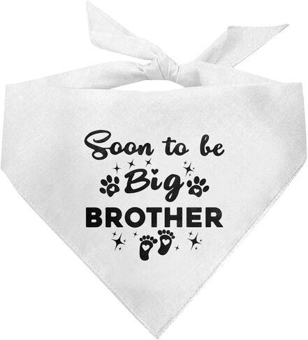 Soon to Be Big Brother Dog Bandana, Dog Bandana, Green Buffalo Plaid Pet Scarf, Pet Dog Scarf Accessories, Pet Dog Pregnancy Announcement Triangle Scarf, Dog Bandana for Small Medium Large Dogs (C43) in Saudi Arabia
