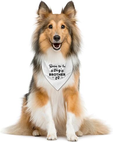 Soon to Be Big Brother Dog Bandana, Dog Bandana, Green Buffalo Plaid Pet Scarf, Pet Dog Scarf Accessories, Pet Dog Pregnancy Announcement Triangle Scarf, Dog Bandana for Small Medium Large Dogs (C43) in Saudi Arabia