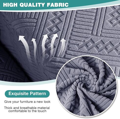 أغطية الأريكة المقسمة من Ruaozz قطعة واحدة من أغطية الأريكة كبيرة الحجم للاستلقاء على شكل حرف L مع جيوب وواقي أثاث قابل للغسل (غطاء كرسي مواجه لليمين، رمادي) in Kuwait