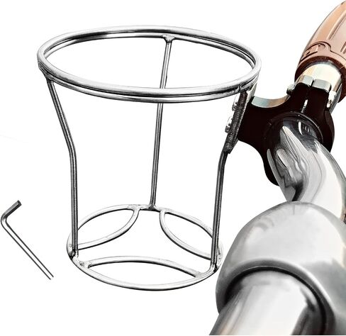 Stainless Bike Cup Holder -Handmade Bicycle Cup Holder for Any Bikes Handlebar Diameter of 22.2mm - Handlebar Cup Hold for Christmas,Birthday,Father's Day, Bike Accessories in Saudi Arabia