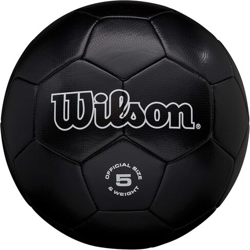WILSON Traditional Soccer Ball - Size 4, Black/Royal in Saudi Arabia