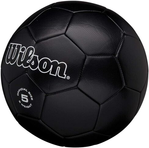 WILSON Traditional Soccer Ball - Size 4, Black/Royal in Saudi Arabia