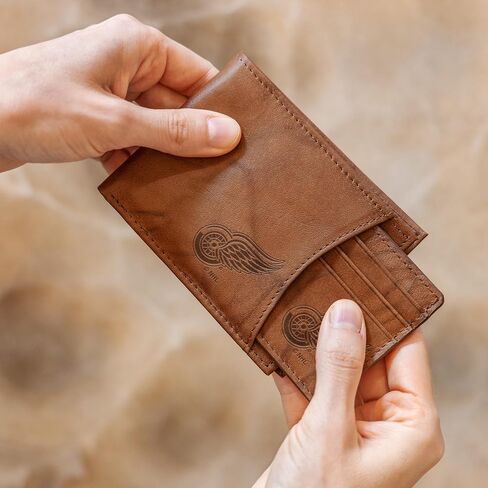 NHL Hockey Standard Genuine Leather Slider Wallet - 2 Gifts in One in Saudi Arabia