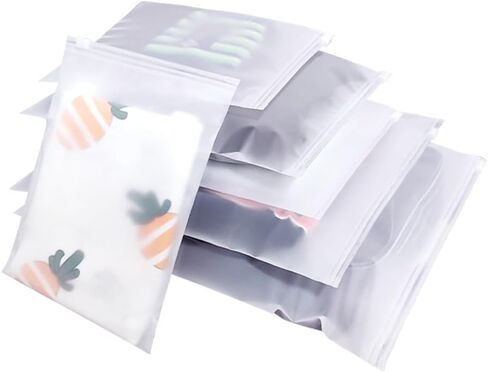 CPE Frosted Zip-Lock Bags: Versatile and Durable Zipper Strip Bags Storage Solutions for Organization and Travel,Clothes(160microns, Pack of 25 Pcs, 25x30cm) in Saudi Arabia