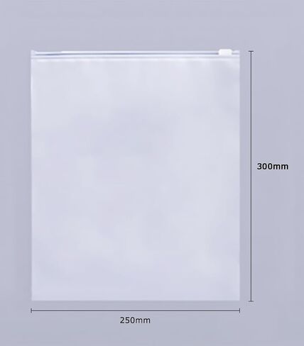 CPE Frosted Zip-Lock Bags: Versatile and Durable Zipper Strip Bags Storage Solutions for Organization and Travel,Clothes(160microns, Pack of 25 Pcs, 25x30cm) in Saudi Arabia