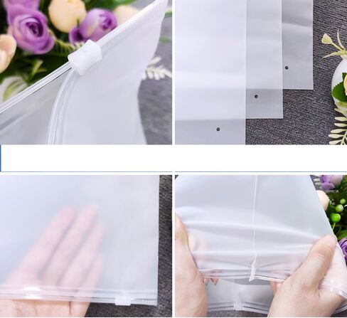 CPE Frosted Zip-Lock Bags: Versatile and Durable Zipper Strip Bags Storage Solutions for Organization and Travel,Clothes(160microns, Pack of 25 Pcs, 25x30cm) in Saudi Arabia