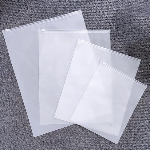 CPE Frosted Zip-Lock Bags: Versatile and Durable Zipper Strip Bags Storage Solutions for Organization and Travel,Clothes(160microns, Pack of 25 Pcs, 25x30cm) in Saudi Arabia