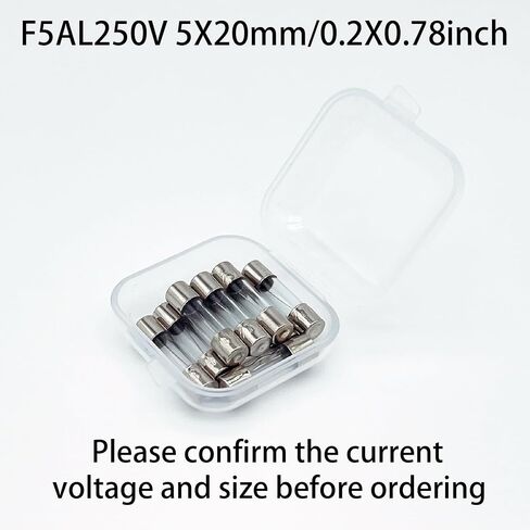 فيوز ضربة سريعة F3AL250V 5 × 20 مم حزمة من 10 فيوز زجاجي 3A 3Amp 250V صمامات زجاجية 0.2 × 0.78 بوصة in Kuwait