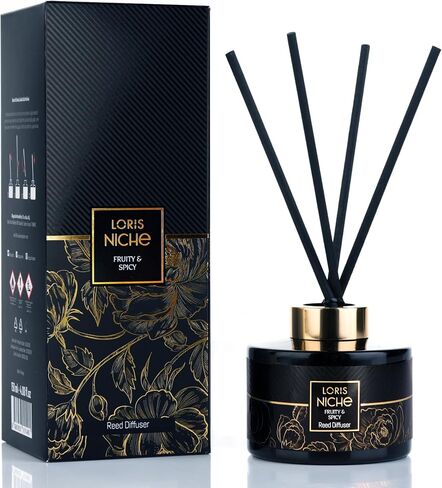 LORIS Niche Reed Diffuser, Home Fragrance, Odor Eliminator, Reed Diffusers for Home, Scent Diffuser, Room Decor, Smell Good for Home, Long Lasting 150ml/5,07fl oz (Aromatic Cinnamon) in Saudi Arabia
