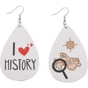 Leather Earrings Teardrop Dangle Earrings Nurse Pencil Earrings Teacher Earrings Gift for Teacher's Day