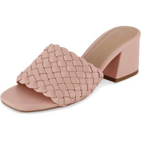 CUSHIONAIRE Women's Tasha woven heel sandal +Memory Foam
