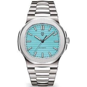 Pagani Design Men's Automatic Watch, Automatic Chronograph, Business Watch, Men's Stainless Steel Bracelet, Sapphire Watch, 100M Water Resistant, ST16 Automatic Movement