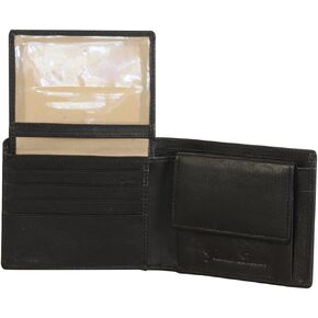 Sakkas Men's Leather Bi-fold Wallet -Id Windows/Card Slots with Gift Bag