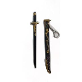 Fashion Perimeter Animated Sword Keychain zinc Alloy Model