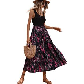 SweatyRocks Women's Scoop Neck Button Front Tank Dress Sleeveless Floral Print Mini Dresses