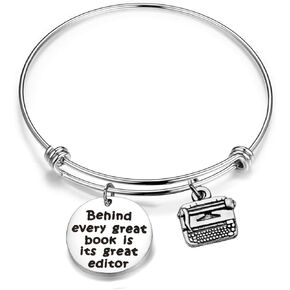 MYOSPARK Editor Gift for Writer Reading Jewelry Journalist Bracelets Editor Jewelry Teacher Bracelets