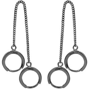 Unique Corn Chain Hoop Earrings Gold Silver Plated Double Piercing Earrings Dainty Small Huggie Hoop Minimalist Chain Cuff Earrings for Women Men Jewelry Gift