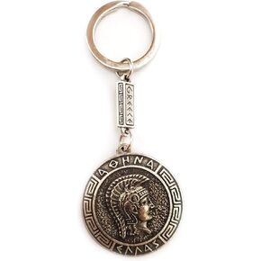 Key Ring Ancient Coin Athena Shield Goddess Athena Keychain 2