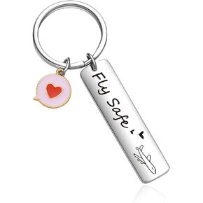 Aviation Jewelry For Pilot Keychain Flight Attendant Appreciation Keychain For Sister Gift Cousin Keychain