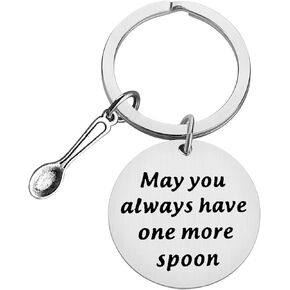 Jielahua Spoon Theory Gift Keychain Fibromyalgia Gifts for Women Men Keyring Chronic Illness Gifts Mental Health Awareness Jewelry Encouragement Gifts Recovery Gifts Pain Sufferers Gifts