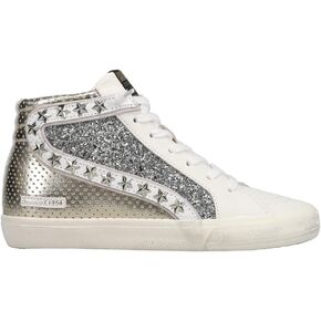 VINTAGE HAVANA Womens Bailey Glitter High Sneakers Shoes Casual - Gold