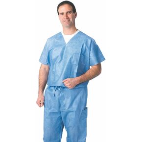 Medline XL Blue Disposable Scrub Pants with Drawstring Waist - Pack of 30 - Comfort & Durability for Medical Professionals