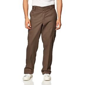 بنطال Dickies الرجالي العادي المستقيم القابل للتمدد من نسيج قطني طويل طويل