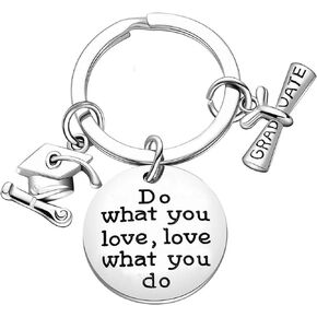 2024 Graduation Gifts for Him Her Class of 2024 Seniors Students Compass Keychain Inspirational Gifts for Women Men