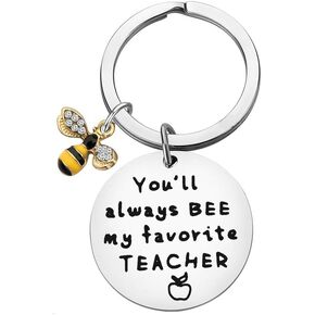 Teacher Keyring Gift You Will Always Bee My Favorite Teacher Keychain Bee Jewelry Teacher Appreciation Thank You Gift Gifts Teacher Keepsake Retirement Gift End of Year Gift