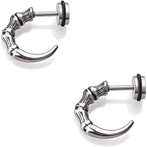 claw earrings for men Stainless Steel Cool Punk Edgy Vintage Goth Gothic Dragon Claw Stud Earrings With Screw Back Jewelry For Teens Eboy Egirl