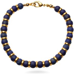 MUSEUM REPRODUCTIONS Lapis Lazuli Beaded Bracelet - Sumerian Inspired