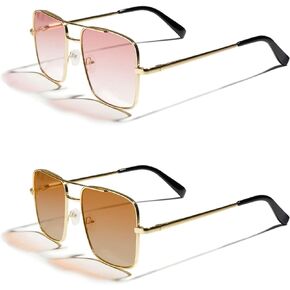 TIJN Sunglasses Bundle of Gradient Pink and Gradient Brown