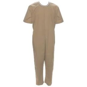 Benefit Wear Men's Twill Anti-Strip Overalls Jumpsuits for Alzheimer's | One-Piece Back Zipper Coveralls
