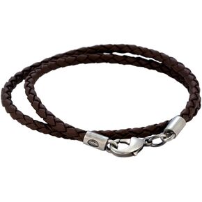 Bico 4mm Brown Braided Necklace (CL14 Brown)