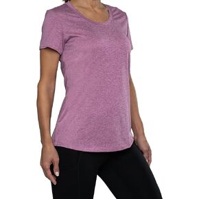 Copper Fit womens Copper Fit Energy Short Sleeve Workout Tee Shirt, Magenta, Large US