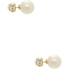 Kate Spade New York Women's Dainty Sparklers Double Pearl Reversible Earrings Cream/Jet in Saudi Arabia
