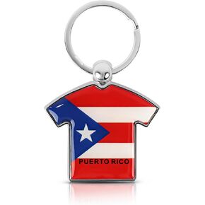 SandT Collection Purto Rico.Shirt Keychain - Puerto Rican Novelty