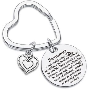 7RVZM Swimmer Keychain Son Keychain Swimming Jewelry Swim Gift Swim Team Gift Swim Student Jewelry