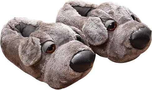 Women and Kids Cute Dogs Indoor Slippers Cute Dogs Slippers Indoor Slippers Warm Memory Foam Cotton Home Slippers Soft Cozy Home Shoes Cute Fluffy Slippers in Saudi Arabia